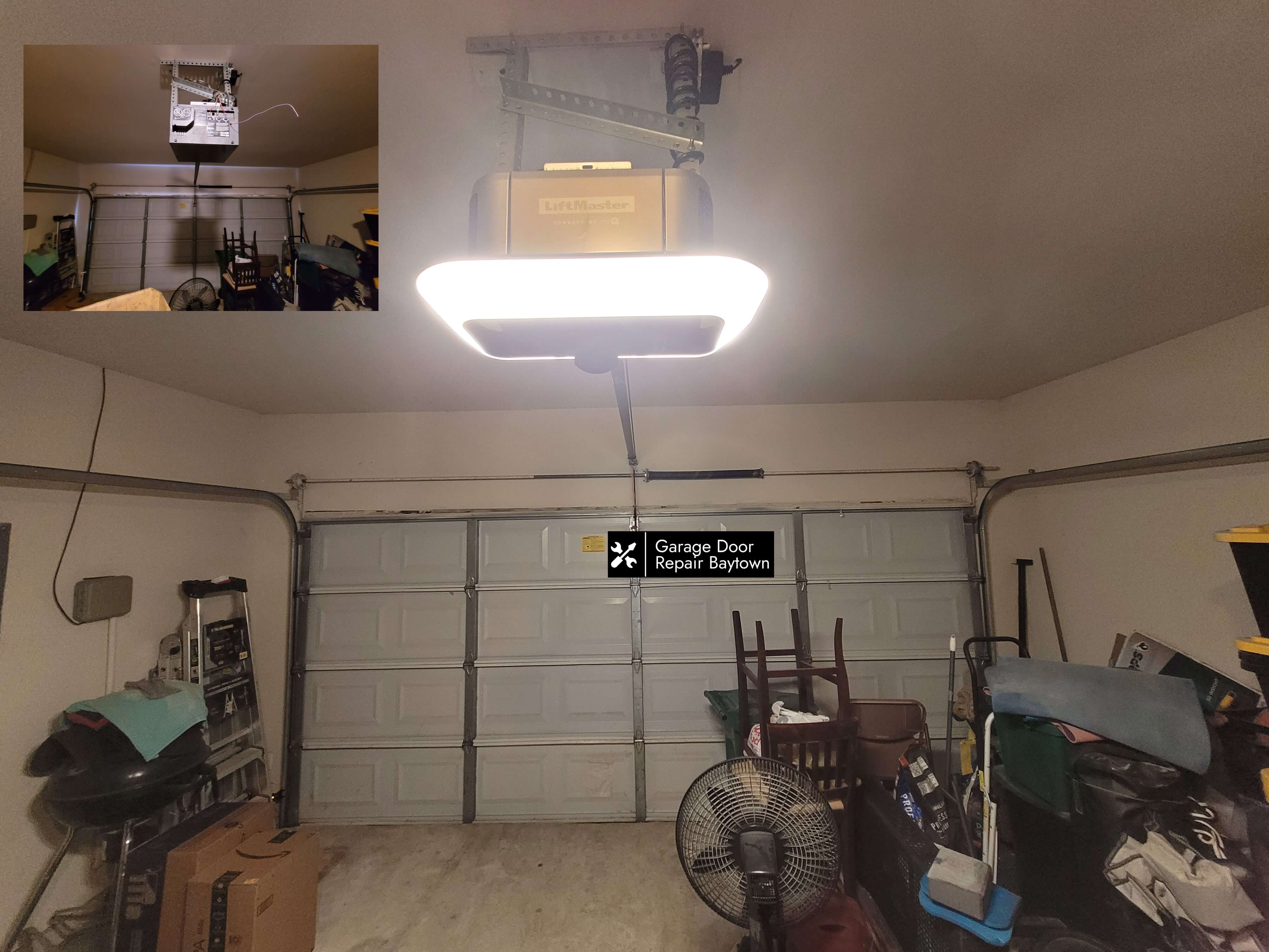 new-liftmaster-belt-drive-opener-install-before-and-after